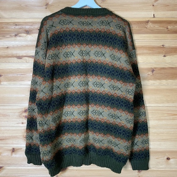 Vintage Alpaca Wool Jumper Chunky Knit Grandad Large - Picture 4 of 8